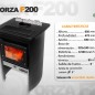 Estufa Forza F200 sin forzador de aire - Calefacción a leña - Encendido rápido