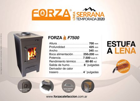 Estufa Forza Serrana F7500 - Calefacción a Leña